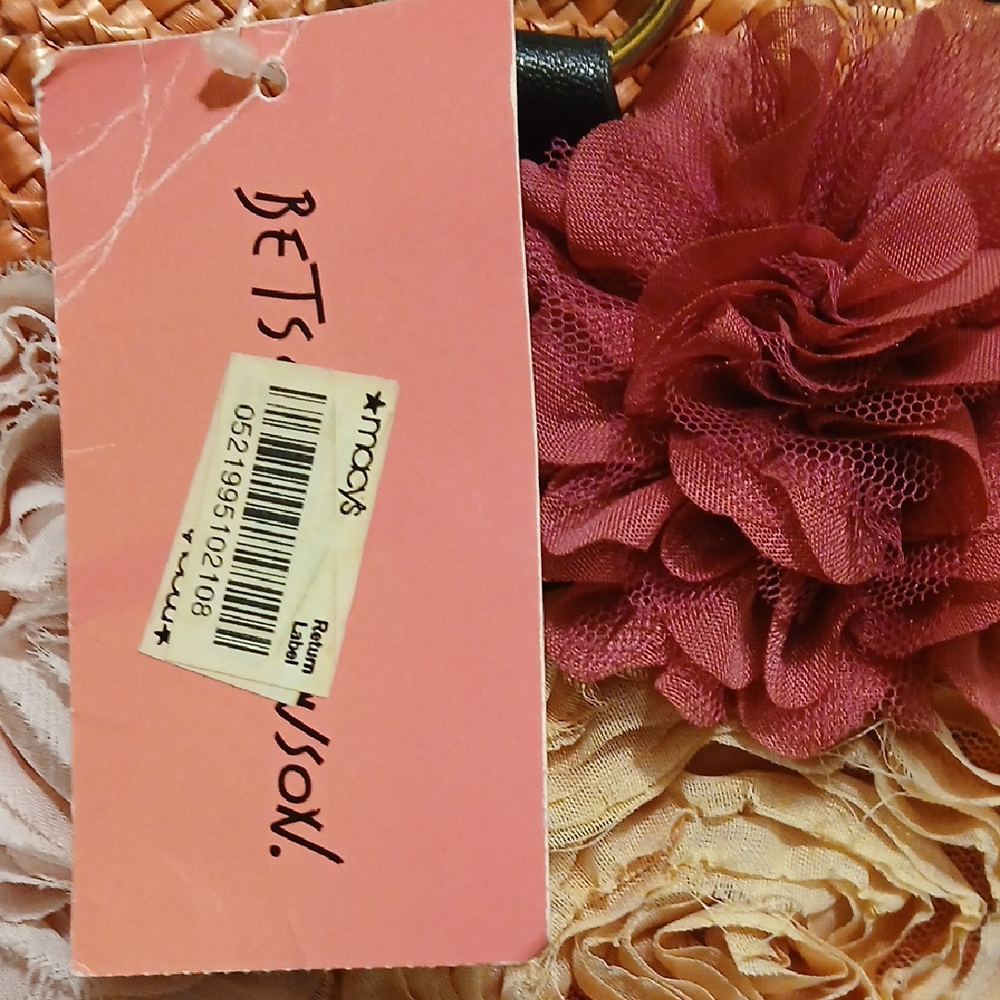 Betsey Johnson Orange Floral Tote Bag - Picture 2 of 11